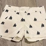 J.Crew ‎ white boat pattern shorts size 4 Photo 1