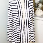 Anthropologie Stripe & Lace Sweater Cardigan Balck & White XS Photo 2