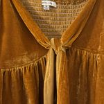 Golden and caramel color velvet top size medium Photo 2