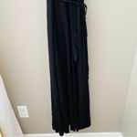 Lulus  Long Wrap Dress Black Sz Small Photo 2