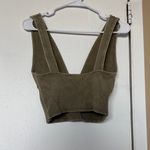 ZARA  Olive Green Sleeveless V-Neck Top Photo 4