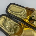 J.Crew  Toe-ring slide sandals in metallic gold leather CA053 size‎ 8 Photo 3