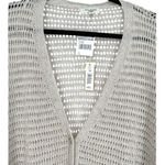 Max Studio NWT  Beige Crochet Open Knit Button Front Cardigan Sweater Size 3X Photo 6