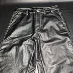 BDG Urban Outfitters Black Leila Faux Leather High Rise Carpenter Pants 25 Photo 2