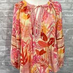 Haute Hippie Pink and Orange Tropical Bohemian Peasant Style Short Set Photo 1