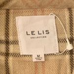 Le lis  NWOT jacket shacket women’s medium beige brown white light red plaid Photo 1
