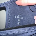 Freely Long Sleeve Workout Top Navy Blue M Open Back Thumb Holes Size M Photo 6