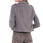 Marrakech Layla Gray Knit Asymmetrical Cropped Moto Jacket Size XS Photo 2