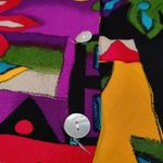 Bobbie & Brooks Bobbie Brooks Size Large American Vintage Retro Pop 80s Vibrant Geometric Top Bl Photo 5