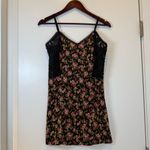 Free People Intimately Floral Black Lace Slip Dress Sz Large Festival Lingerie Photo 1