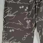 Frank Lyman Womens 12 Black Script Graffiti Writing Trouser Pant 226302 Photo 4