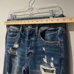 American Eagle Tom Girl Jeans Distressed Size 2 Light Wash Button Fly Photo 2