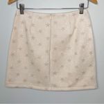 Le lis Star Print Suede Mini Skirt Tan Cream Size Small Photo 4