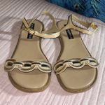 Karl Lagerfeld  Size 7.5 Beige/Silver Sandals Photo 1