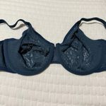 Wacoal  Teal Blue Deep Sea 34DD Halo Lace Unlined Bra Wire 851205 Convertible Photo 3