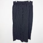 Joie  Women's Black & White Contrast Pinstripe Pull On Wide Leg Pants 3X Photo 2