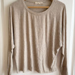 Joah Brown  Rib Knit Dolman Long Sleeve Shirt One Size Relaxed Fit Casual Photo 0