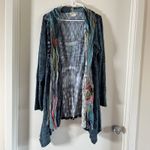 Aria  A Cardigan Blue Open Front Lace Animal Print Long Sleeve Womens Sz XL Gyaru Photo 1