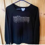 Disney  Parks Women's Black Long Sleeve Rhinestone T-Shirt Size M Photo 0