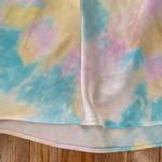 ZARA pastel pink blue and yellow tie dye cowl neck tank top Photo 8