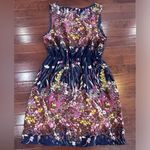 Moon Collection  navy pink and white floral dress size small Photo 4