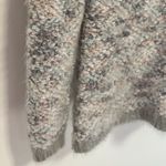 LC Lauren Conrad Lauren Conrad M Gray Knit V-Neck Long Sleeve Sweater Fuzzy Metallic Soft Cozy Photo 3