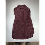 Vince  Silk Button Up‎ Dress Cabernet Knee Length Collard Long Sleeve Maroon 4 Photo 5