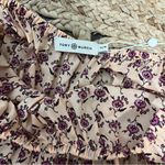 Tory Burch  Block-Print  Floral Cotton Jumpsuit Women's XS Straps Belt Reg $398 Photo 4