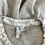 Beatrix Ost Floral Beaded Sweater Size Large Gray Long Sleeve Photo 7