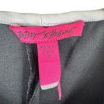 Betsey Johnson  Black White Full Zip Fit & Flare Scuba Above Knee Dress Size 4 Photo 5