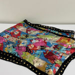 Laurel Burch 'Whiskered Cats' Silk Scarf Blue Photo 5