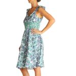 Chadwick's  Dress Womens Size 10 Y2K Coastal Grandma Boho Paisley Green Blue Retro Photo 3