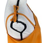 Bar III Medium Cropped Top Tie Spaghetti Straps Stretch Square Neck Dark Yellow Photo 2