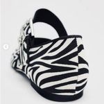 ZARA Black White Zebra Animal Print Pattern Ballet Flats Slippers Shoes Photo 4