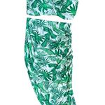Almost Famous  O-Ring Halter Bandeau & Ruched Asymmetrical Skirt Palm Tree Size M Photo 2