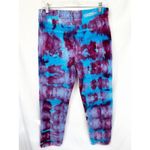 Loft Size 6 Corduroy Pants Handmade Tie Dye Cropped Raw Hem Purple Blue 108 Photo 1