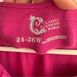 Classic Elements  pink short sleeve v neck tee size 24-26W Photo 3
