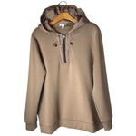 Tribal Jeans Hoodie Women Large Brown Zip Front Pullover Sweatshirt Athleisure Brown Photo 1