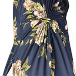 Nine Britton  Women's XL Blue Floral Abigail Brushed Knit Fitted Midi Dress Photo 3