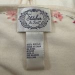 Stitches In Time Sweater Medium Floral Knit Cardigan Grannycore Cottagecore Pink Photo 10