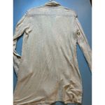 Theory Linen Lightweight Cardigan Size Petite Neutral Pink Cream Photo 6