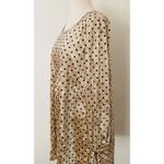 Cutie Blonde Japanese Kawaii Polka Dot Velvet Crewneck Flowy Dress Sz L Tan Size L Photo 4