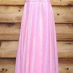 Rachel Allan Lace Back A Line Gown Dress Pink Iridescent Prom Pageant Pockets Size 10 Photo 0