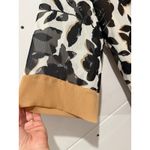 Susan Graver  Women Open Front Sheer Cardigan/Tank Top Set 1X Floral Brown Black Photo 2