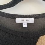 Reiss  Adele Metallic Color-Blocked Sheer Long Sleeve Knit Top Size Small Photo 5