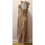 Loft Madras Plaid Ruffle Sleeve Tiered Smocked Feminine Midi Dress Size S Photo 2