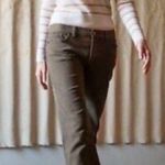 Nili Lotan cropped army green straight leg jeans Size 10 Photo 0