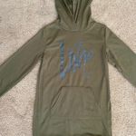 PRETTYGARDEN  Small Green Oversized Graphic Long Sleeve Hooded Pullover Sweater Photo 0