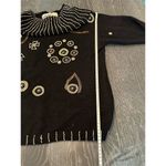 Vintage Calledina Women's L Black Sweater Gold Bead Embellishments Vintage Size L Photo 9