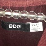 Urban Outfitters  BDG Size XS Deep V Neck Burgundy Sweatshirt Photo 2
